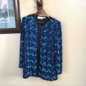 Vintage Laurence Kazar Sequence Blazer Size PXL